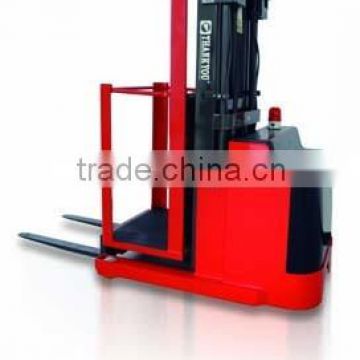 China 1t battery powered order picker with mast buffer