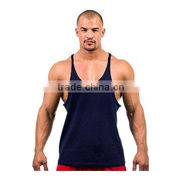 Printing your logo custom men's gym singlet/stringer vest
