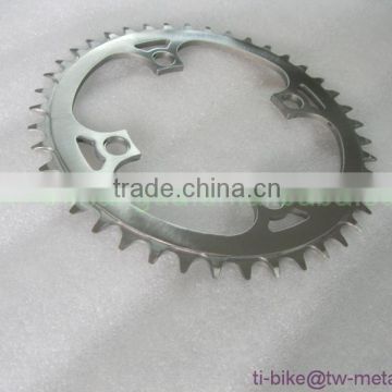Factory Price Titanium bicycle crankset cheap ti 53T chainring for electric & e-bike used best titanium chainring maker in china