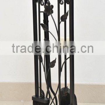 wrought iron 5 pcs hand forged Fireplace tool sets