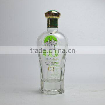 Clear Glass Empty Wine Bottle Vodka Bottle 500ml