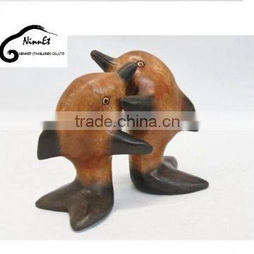 Crafts wooden dolphin from Thailand