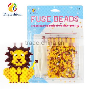 Diyfashion 5mm hama perler fuse beads lion set with puzzle iron paper and twezzer hama beads toys for kids 18099