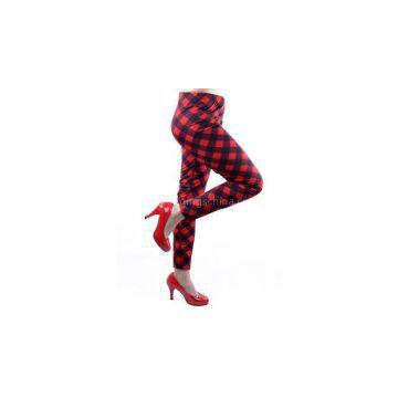 Plaid cotton leggings