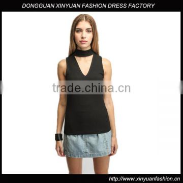 2016 New Latest Fancy Tops Girls Sleeveless Fashion Ladies Blouses,Wholesale Sleeveless Knit Blouse & Tops For Ladies