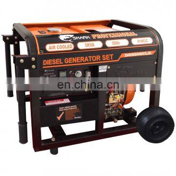 5KVA single phase 220v portable open frame diesel generator