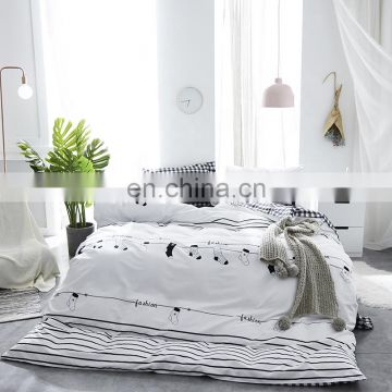 i@home high quality 100% cotton bedding sets duvet cover bed linen sheets with musical symbols delicate pattern for living room