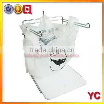Simple white color bag hanging bag display stand