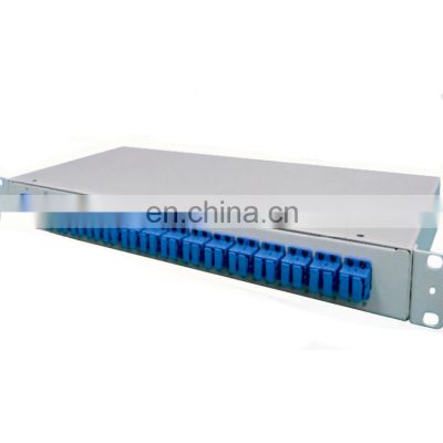 2U 1*16 Rack-Mounted PLC Optical Splitter Single Mode SC UPC APC Rack-mount Module  Fiber Optic PLC Splitter