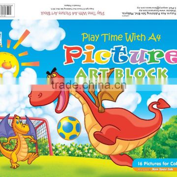 Colouring Book - A4 Picture Art Blocks - FA6219 Play Time A4 Picture Art Block