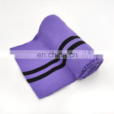 Chinese garment accessories knitted rib polo supplier sewing ribbing 1x1 rib polyester