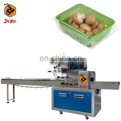 JKMF Automatic Fresh Mushroom Tray Horizontal Packing Machine For Dry Mushroom Packing Machine