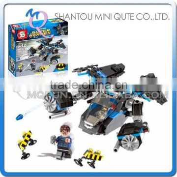 Mini Qute Senye Marvel Avenger super hero Batman Fighter plane chariot building block action figures educational toy NO.SY 300