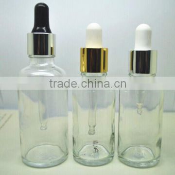 5ml 10ml 15ml 20ml 30ml 50ml 100ml clear essential oil glass bottle with alu dropper