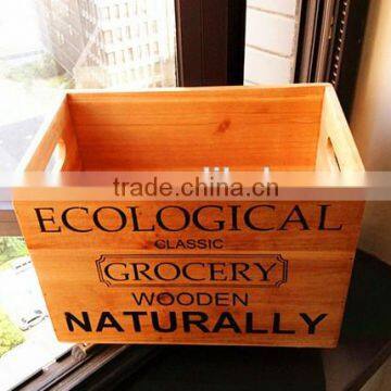 Low cost high quality wooden containing box wooden storage box