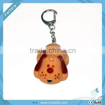 Custom dog shape keychain ,Light up PVC dog keychain ,Plastic Led Dog keychain