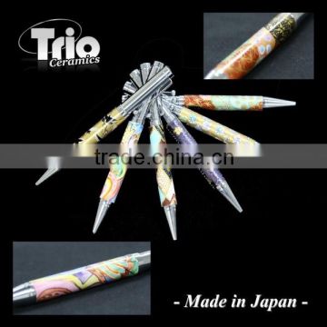 High quality and Handmade slim metal pen T-GIFT Kutani Collabo Collection , Made in Japan for gift , card holder also available