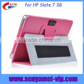standing PU leather smart cover case for hp slate 7