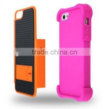 Hard hybrid heavy duty rugged combo shockproof case with stand for iPhone 5g