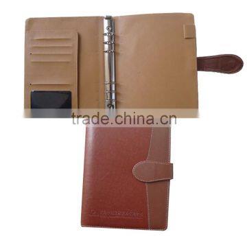 A5 B5Leather Look Notebook Cover With Metal Ring