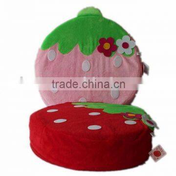 plush strawberry floor pad/stuffed floor pad/chair pad/round sitting pad