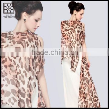 Fashion Leopard Printed Silk Lady Scarf
