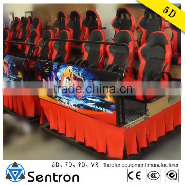 Amazing 5D Theatre Chairs Simulator 6 Seats for Amusement Park Ride 5D Cinema For Two