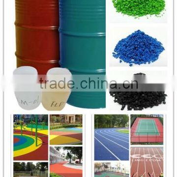 MDI PU binder / PU glue mixing with epdm rubber granules/epdm chips for sports flooring & playgrounds-FN-A-16080906