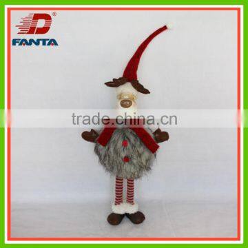 Hot selling clothware reindeer with scarf for Christmas decoration