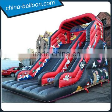 Red / Black Pirate Inflatable Pirate Ship Slide For Party 30ft