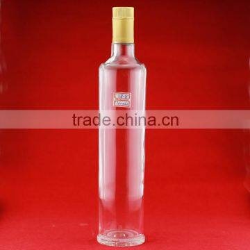Cheap high-end thin and tall whiskey bottles square vodka bottles 700ml waterdrop glass bottle
