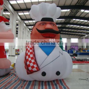 Popular advertising inflatable cartoon chief for sale