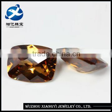 Supply Xiangyi Large Cushion Rectangle Zircon Brown Synthetic Diamond for Sale