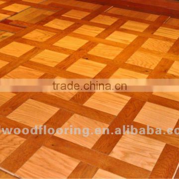 9" square parquet natural real wood UV coating engineered flooring