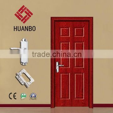 2015 Huanbo new design mdf pvc Interior Solid Wooden door