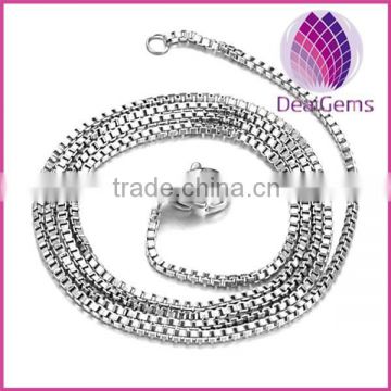 Wholesale 304 stainless steel 1mm box chain necklace