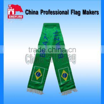 Custom Logo And Size Italy Long Knitted Fox Sport Flag Scarf