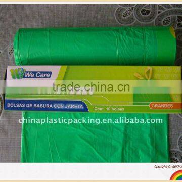 HDPE/LDPE Daily drawstring garbage bags in roll