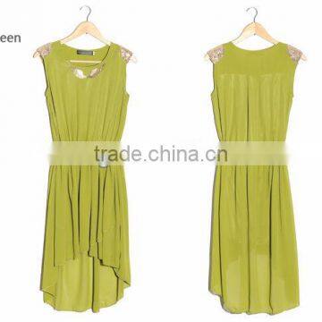 Short front Long back Chiffon Summer Dresses