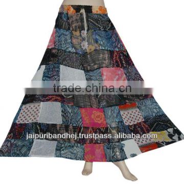 Wholesale Hot Sale Patchwork Sexy Women Long Skirt Indian