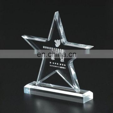 Hot sell crystal glass award star trophy