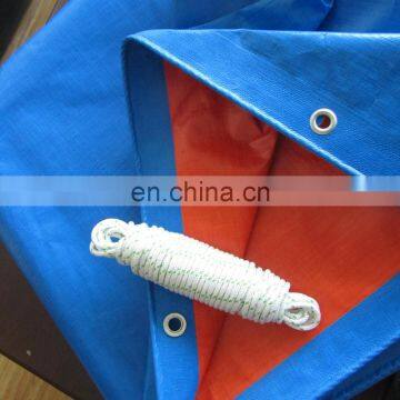 heavy duty:170g width:4m blue/orange color PE tarpaulin rolls /good quality for truck cover tarps