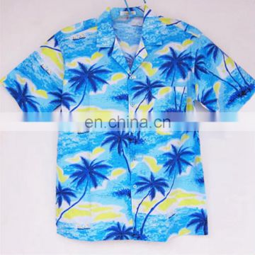 printed short sleeve polo shirts, aloha shirts, breathable Hawaiian shirt