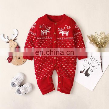 RTS  Long Sleeves Baby Winter Romper Clothes Christmas Pajamas