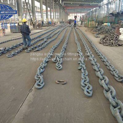 58mm hot dip galvanized marine anchor chain cable