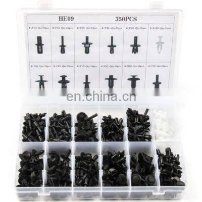 350  Pcs  Universal Auto Car fasten clip Assortment Push Retainer Kit Set