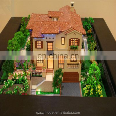 Model houses with landscape, led light , miniature people.