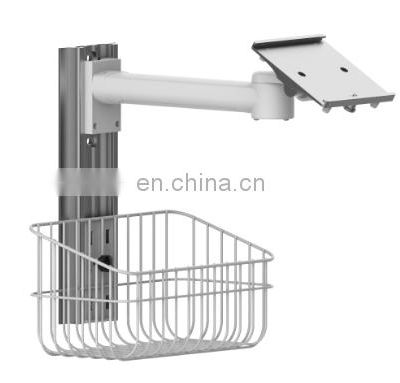 High quality stainless steel and aluminum medical instrument patient monitor wall stand trolley for hospital