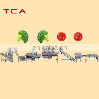 Vegetable salad production line air bubble washing continuous vegetable dehydrator