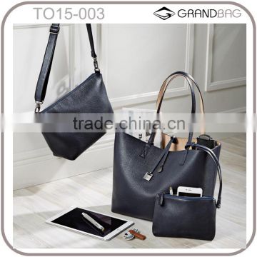 Hot Selling Ladies Reversible Leather Tote Bag and Downtown Crossbody shoulder bag, leather fashion handbag                        
                                                Quality Choice
